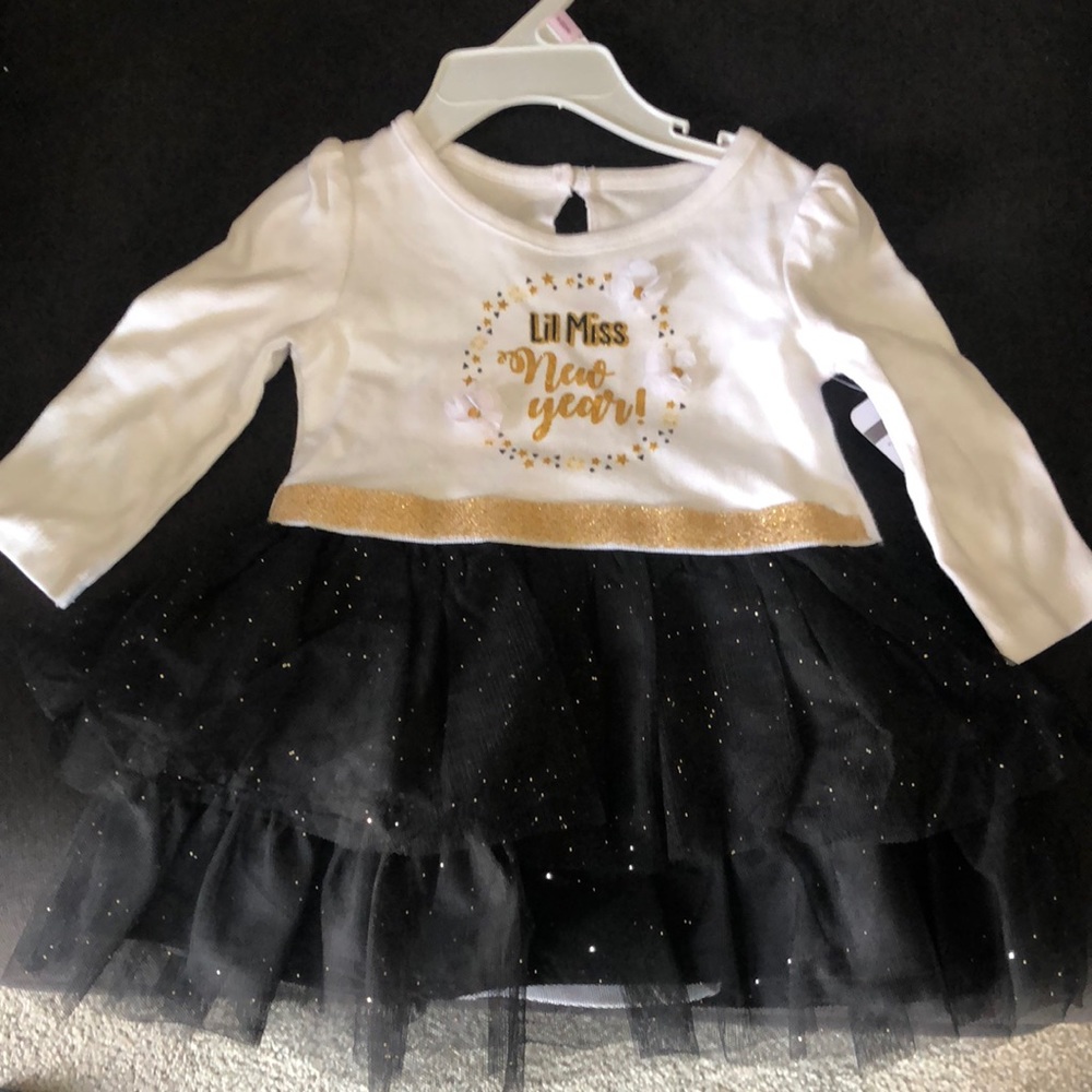 NWT CANDLESTICKS LIL MISS NEW YEAR ONESIE DRESS
